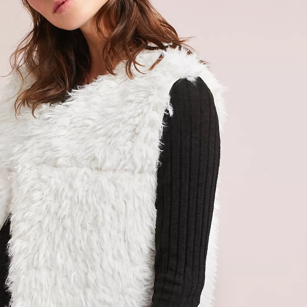 Michael Stars Faux Fur Reversible Vest - Picture 3 of 5